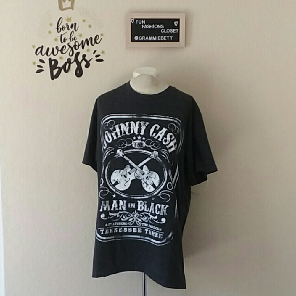 CASH Johnny Cash Man in Black T Shirt